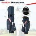 thumbnail image 3 of Costway Golf Cart Bag Lightweight & Portable Golf Bag with 14-Way Top 6 Pockets Rain Hood Navy, 3 of 10