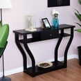 thumbnail image 4 of Costway Accent Console Table Modern Sofa Entryway Hallway Hall Furniture with Drawer Black, 4 of 8