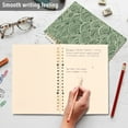 thumbnail image 4 of FORMRS 1-Subject Spiral Notebook 8" x 5" College Ruled 60 Refillable Sheet A5 Hard Cover, Retro Green Abstract, 4 of 7