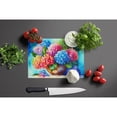 thumbnail image 2 of Hydrangeas in Watercolor Glass Cutting Board Large 12 in x 15 in, 2 of 5