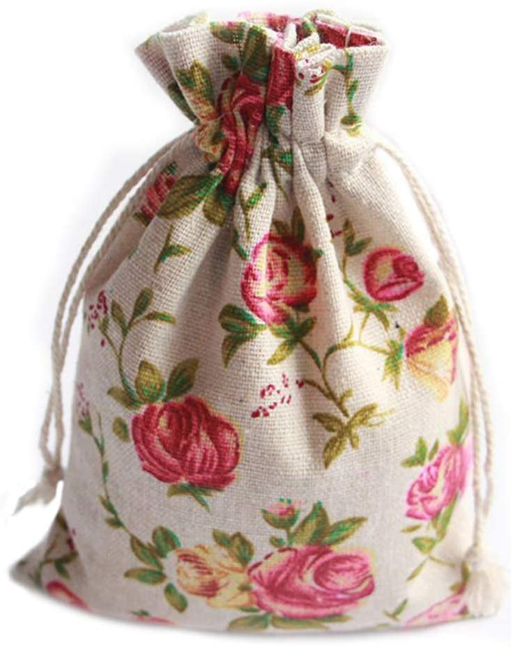 30Pcs Mini Linen Jute Drawstring Gift Bags Pouch Wedding Party Favor Sacks Bag