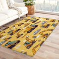 thumbnail image 1 of Construction Rugs for Boys Room - 2x3 Rug - Construction Vehicle Rug - Excavator Tractor Area Rug - Kids Boys Rugs - Yellow Car Carpet, 1 of 7