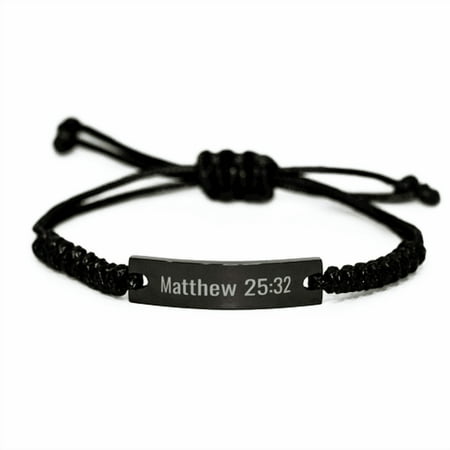 Matthew 25 32 Bracelet Matthew 25:32 Gift Bible Verse Scripture Stainless Steel Bracelet