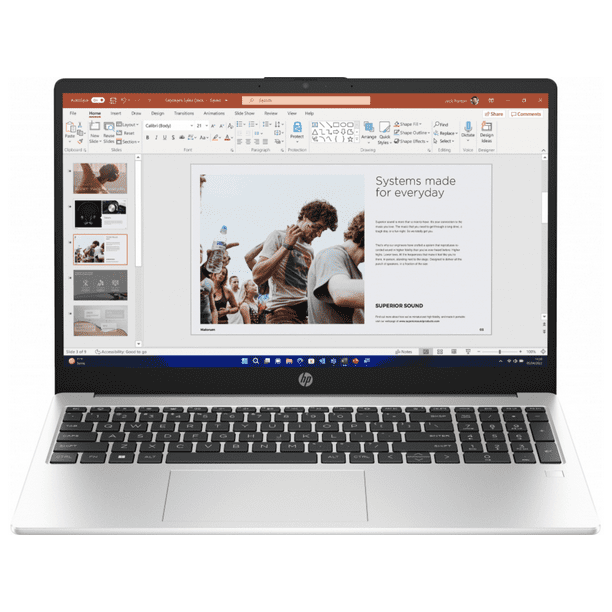 Laptop HP 255 G10 AMD Ryzen 3, 32GB RAM, 1TB SSD Windows 11 Home 15.6 Full HD Teclado Retroiluminado Español Plateado