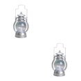 thumbnail image 4 of Guardoinrt Lantern LED Oil Lamp Table Porch Winery Cabin Light Silver 2Set, 4 of 6