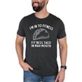 thumbnail image 3 of I'm In To Fitness T-Shirt for Men Funny Fit'Ness Taco In Mah Mouth Graphic Tee Dark Gray Heather Shirt Adult Small, 3 of 5
