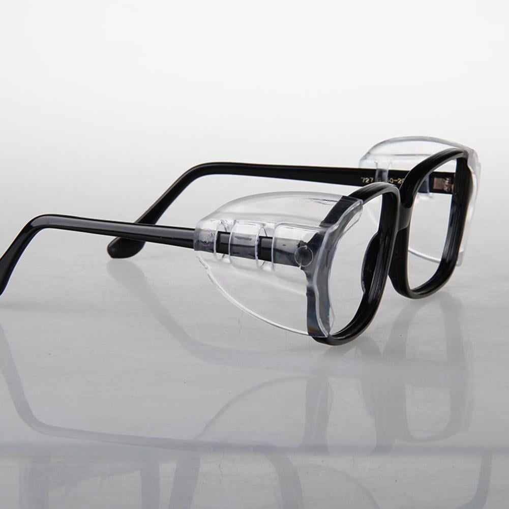 Soug 1 Pair Side For Safety Glasses Clip On Spec Shields Clear New Walmart