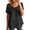 L-48Black284, variant on Women T Shirt Summer Fashion Comfortable Casual Loose Fit Solid Color Short Sleeve Lace Hollow Out Yoke Spliced Tee Shirt Comfortable Versatile Female Top For Everyday Wear,Red,S