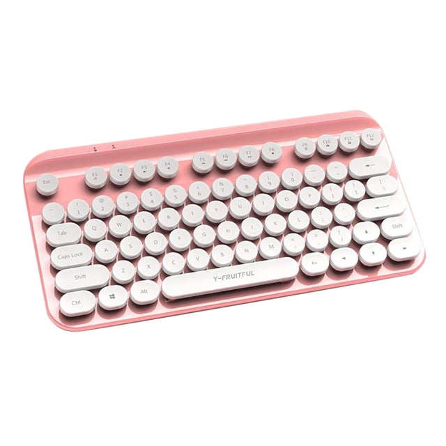 Teclado inalámbrico computadora jinwen 75 teclas USB 4G Rosa