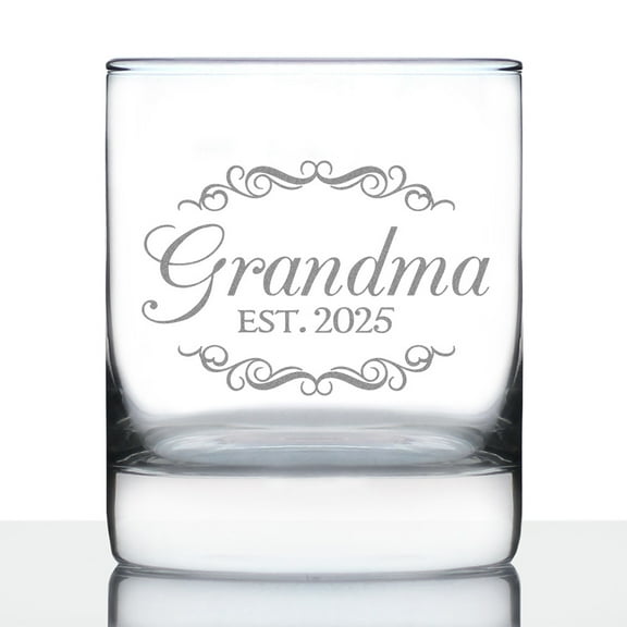 Bevvee Whiskey Rocks Glass 10.25 oz Fancy 2025 Grandma Gifts for Grandpa Glassware & Drinkware