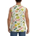 thumbnail image 4 of Lsque Medical Icons Print Men's Cotton Blend Sleeveless Muscle Shirts (S-3XL)- Moisture Wicking, Odor Protection, UPF 30+,Medium, 4 of 8