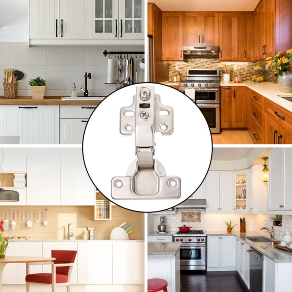 PTOOTP Set of 10 Metal Hydraulic Cabinet Hinges with Built-in Dampers for Smooth and Quiet Furniture