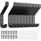 thumbnail image 1 of 10-Pack Wall Hooks for Hanging Coat: 10KG Metal Strong Hook with Screw, Individual Hangers for Clothes Towel, for Bathroom Door, Black 10cm, 1 of 5