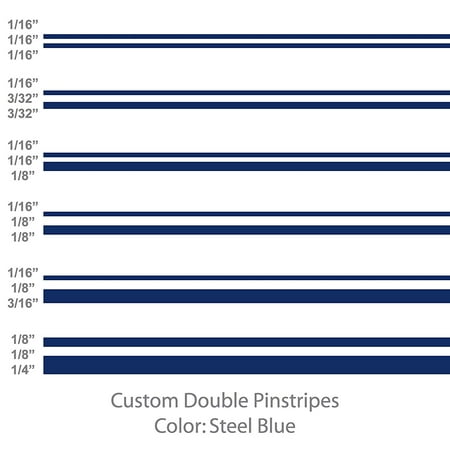 Pinstripes Car Graphics - Double Pinstripes (Steel Blue) Size: 1/16