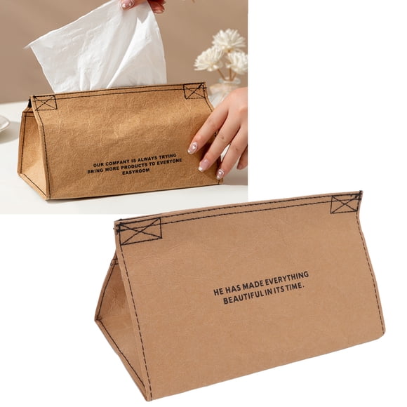 Fondo para CAJA de Pañuelos, Caja de Pañuelos de Cuero, Caja de Almacenamiento de Pañuelos, dispensador de Pañuelos Portátil, Soporte para Pañuelos, Fundas para Cajas de