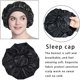 thumbnail image 4 of Hat Gorro para Dormir, Gorro De Satén con Banda Elástica Ancha, Gorro De Dormir Suave Satinado, Gorro De Seda para el Cuidado del Cabello Rizado (A)…, 4 of 4