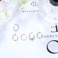 thumbnail image 5 of Jstyle Daith Earrings 16G Stainless Steel Cartilage Helix Tragus Nose Hoop Piercing Jewelry 8MM 10mm CZ Hinged Septum Rings, 5 of 7
