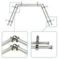 thumbnail image 1 of 5/8" Dia Bay Window Double Curtain rod, Adjustable 20"-36", 38"-72" - Satin Nickel,(DP063Bay-5D), 1 of 3