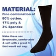 thumbnail image 3 of EMEM Apparel Men's Casual Soft Ribbed Cotton Knit Classic Mid Calf Crew Dress Hosiery Socks 5-Pack Black 9-11, 3 of 5