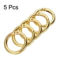 thumbnail image 3 of 35x25x5mm Round Zinc Alloy Spring Gate O Ring Snap Clip Buckle, Gold 5 Pack, 3 of 5