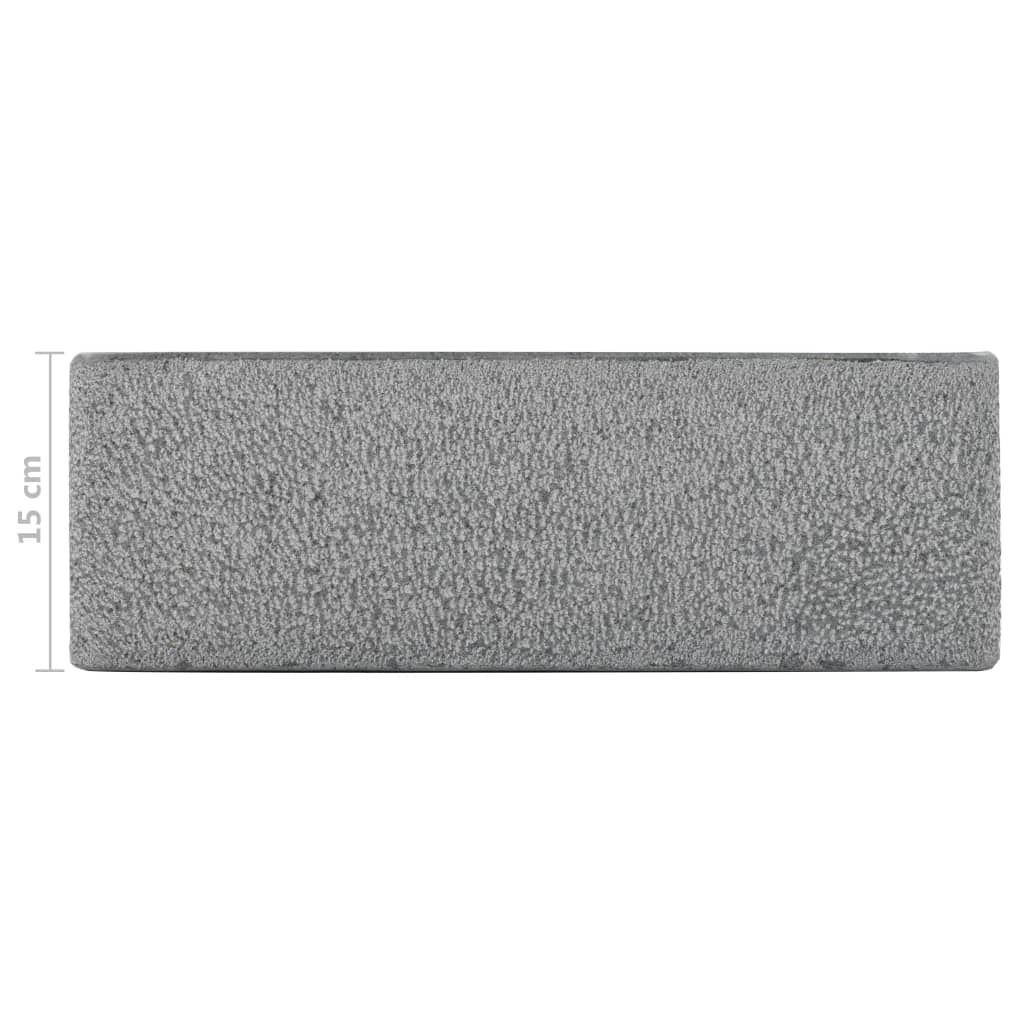 vidaXL Wash Basin Vanity Sink Small Bathroom Sink Oval Natural Riverstone