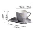 thumbnail image 3 of Coffee tea cups coffee cup ceramic cup and saucer set (HTOOQ), 3 of 3