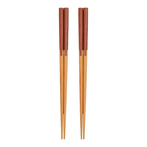 2 pares de palitos de madera rojos con agarre cómodo. Regalo ideal. 22,5 cm de longitud. Estilo B