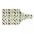 thumbnail image 1 of Ladybugs Cutting Board, Summer Season Inspired Sun Pattern Bugs Animal Imagery Cartoon Characters, Tempered Glass Cutting and Serving Board, Wine Bottle Shape, Red Black Yellow, by Ambesonne, 1 of 1