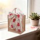 thumbnail image 4 of Horivan 2 Packs Linen Christmas Gift Bag Reusable Festive Holiday Tote with Handles for Candy Storage Party Favor Decoration, 4 of 6