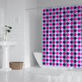 thumbnail image 2 of Pink Purple Checkered Pattern Shower Curtain 72"x72" ,Bathroom Decorative Shower Curtains Set with 12 Hooks,Modern Waterproof Washable Shower Curtain, 2 of 6