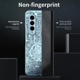 thumbnail image 6 of MonsDirect for 7.6 inch Samsung Galaxy Z Fold 4 5G 2022 Case, Mechainical Gear Clear Plating Frame Hard PC Back Shell With Screen Protector, Slim Folding Hinge Protection for Galaxy Z Fold 4, Blue, 6 of 7