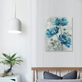 thumbnail image 4 of Nawypu Abstract Floral Canvas Wall Art: Blossom Blue Lotus Flower Artwork Painting Print for Bathroom, 4 of 5