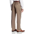 thumbnail image 2 of sportoli men's cool classic fit hidden expandable waist plain front dress pants - british khaki (size 42w x 34l), 2 of 2
