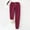 Wine, variant on TMOYZQ Women's Fleece Lined Sweatpants with Pockets Elastic High Waisted Joggers Pants Winter Warm Thick Thermal Plush Leggings Snow Pants with Pockets