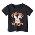 thumbnail image 4 of Toddler Girls Easter Shirts Crew Neck Rabbit Tops Egg Short Sleeve T Shirts Loose Fit Easter's Day Girls' Tops, Tees & Blouses 12-13 Years,Black, 4 of 4