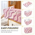 thumbnail image 2 of Yayeee Collapsible Cube Storage Bin with Lid Fabric Closet Decorative Basket with Handles, Pink Brown Pattern, 2 of 7