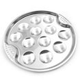 thumbnail image 6 of Zhaomeidaxi Escargot Dish Stainless Steel Snail Escargot Plate 12 Holes Food Plate for Kitchen Hotel Restaurant, 6 of 15