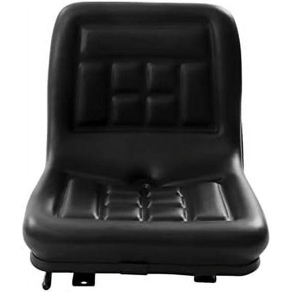 Universal Lawn Tractor Seat,Universal Forklift Seat,Lawn Mower Seat Replacement,Central Drain Hole Skid Steer Seat with Mounting Bolt Patterns for Tractors Excavators