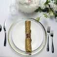 thumbnail image 2 of Balsa Circle 5 Pieces 20" x 20" Gold Crinkle Accordion Taffeta Table Napkins, 2 of 8