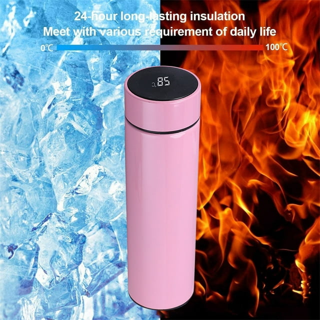 WREESH Vacuum Cup With Smart Temperature Display,Tactile Sensation Display Temperature 304 Stainless Steel Insulation Cup Clearance