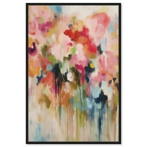 Soft Lush Pastel Canvas New Floral Wall Art by Art Remedy, Black Frame, 10" x 15"
