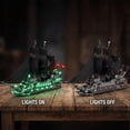 thumbnail image 4 of Ghost Black Pearl Pirate Ship Building Blocks Set, 4364+ Pieces with LED Lights, 80cm Large Sailboat Model Kit for Adults, Halloween & Collectible Gift for Pirates Fans, 4 of 9