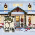 thumbnail image 4 of diyeu Gloves Holly Welcome Winter Garden Flag 12x18 Inch Double Sided, Buffalo Plaid Rustic Seasonal Yard Outdoor Decorative Flag, 4 of 6