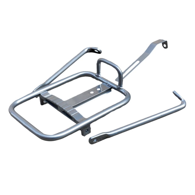 VONKY Carrier Bicycle Cargo Rack Pizza Rack Adult Bike Bikes Folding Front Silver 18x13cm