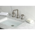 thumbnail image 2 of Kingston Brass KS1418RKZ Wendell Widespread Bathroom Faucet with Knurled Handle and Push Pop-Up Drain, Brushed Nickel, 2 of 7
