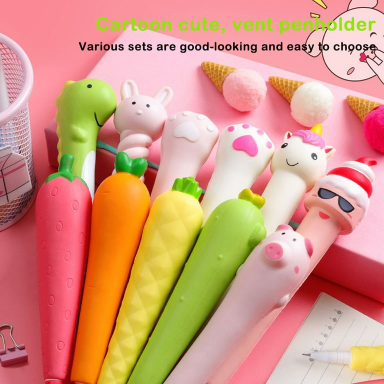 Cute Kawaii Cartoon Kimono girl Shape Gel Ink korean Pens school office  supplies for girls Stationery novelty pens for kids stationary (12 pcs/set)
