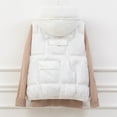 thumbnail image 4 of Shadoumai Womens Puffer Vest Sleeveless Hooded Zip Up Jacket Casual Quilted Winter Coat Stand Collar Gilet Jacket with Pockets, 4 of 5