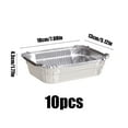 thumbnail image 4 of tzyudk Rectangular Tin Foil Tray Tin Foil Box Barbecue Special Thickened Bowl Takeaway Commercial Baking Disposable Aluminum Foil Packaging Box Affordable Useful Silver Metal, 4 of 6