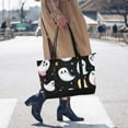 thumbnail image 4 of FORMRS Canvas Laptop Tote Bag for Women with 15.6" Computer Compartments Shoulder Handbag, White Halloween Ghost, 4 of 7