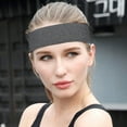 thumbnail image 3 of Banda para La Cabeza onlyliua Gris Oscuro Deportiva Yoga Fitness Absorbente de Sudor, 3 of 7
